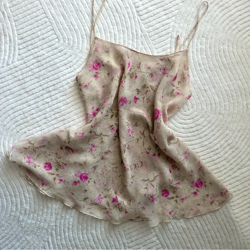 Oscar de la Renta Floral Slip Dress - Picture 4 of 7